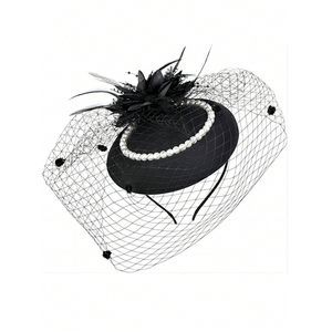 Womens Flower Mesh Fascinators Hat, Clip-on Design Mini Tea Party Hats For😁